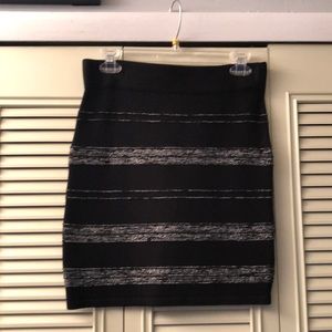 Black w/silver stripes skirt